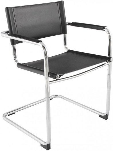 Buisframe slede stoel comfortabele vergader en eetkamerstoel - Eigenwijs Design - Saarinen Tulip specialist in ovale- en ronde eettafels