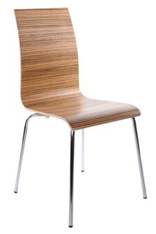 Design stoel Casa, Zebrano hout