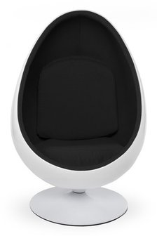 EGG POD CHAIR Wit Zwart