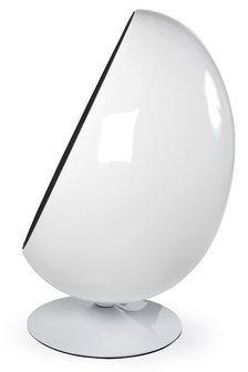 EGG POD CHAIR Wit Zwart