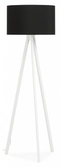 Bobby Vloerlamp Tripod wit-zwart