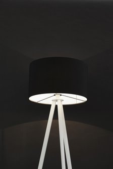 Bobby Vloerlamp Tripod wit-zwart