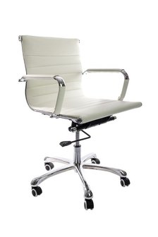 Bureau stoel Retro laag wit