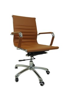 Bureau stoel Retro laag cognac