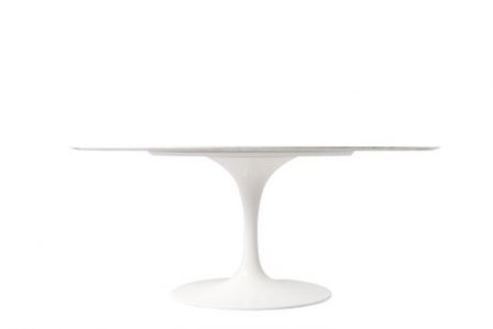 Tulip tafel 137cm Calacatta oro marmer Saarinen