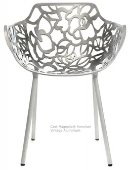        Cast Magnolia Armchair Vintage aluminium