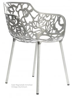        Cast Magnolia Armchair Vintage aluminium
