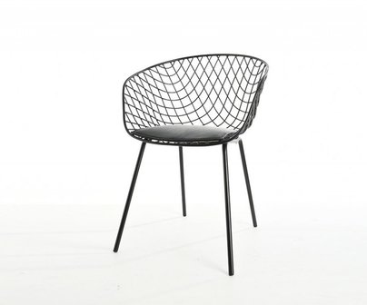  Wire Armchair zwart