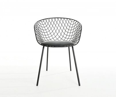  Wire Armchair zwart