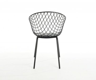  Wire Armchair zwart