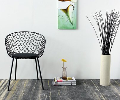  Wire Armchair zwart