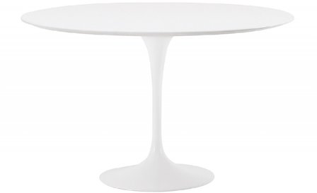 Tulip Saarinen tafel, 100 cm wit/zwart