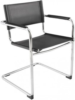 Buisframe design stoel zwart