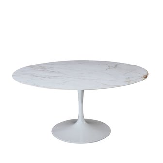 Saarinen Tulip eettafel rond Keramisch blad