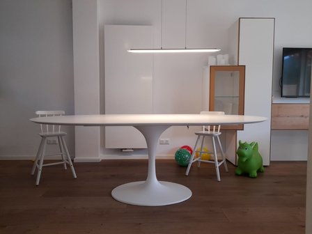 Ovale uitschuifbare Tulip tafel 220x110cm