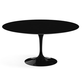 Ronde Tulip tafel zwart gelamineerd