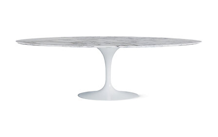 Tulip tafel 244x137cm Arabescato marmer