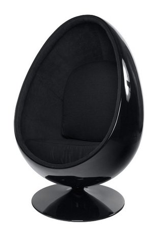 Design ball chair Zwart Eigenwijs Design Saarinen Tulip