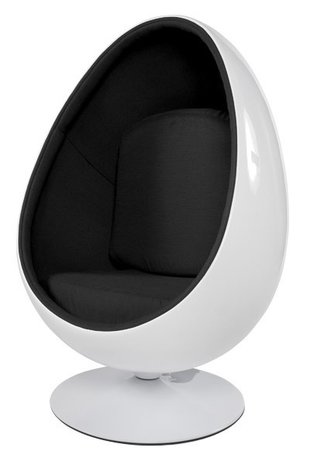 Design Cocoon chair Wit Zwart