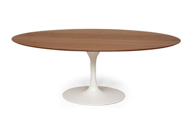 ovale houtfineer tulip tafel