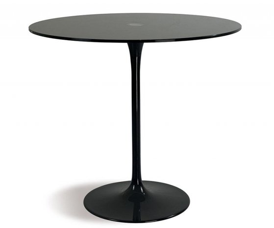 Saarinen Tulip tafel 90 cm zwart outdoor