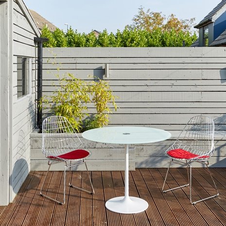 Saarinen Tulip Tafel 90 cm outdoor - wit