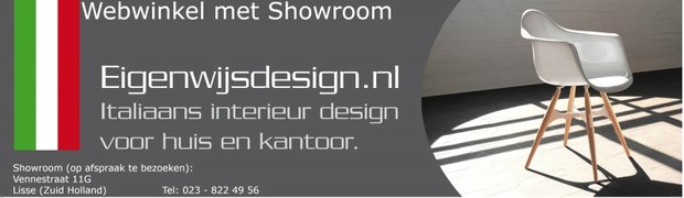 Designstoel met luxe Cognac (afneembaar) PU kussen 