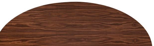 Ovale Tulip Saarinen tafel noten fineer blad 199x121 zwarte voet