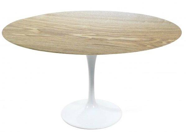 Saarinen Tulip tafel, Ø 120cm massief eiken blad