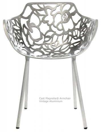        Cast Magnolia Armchair Vintage aluminium