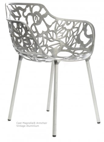        Cast Magnolia Armchair Vintage aluminium