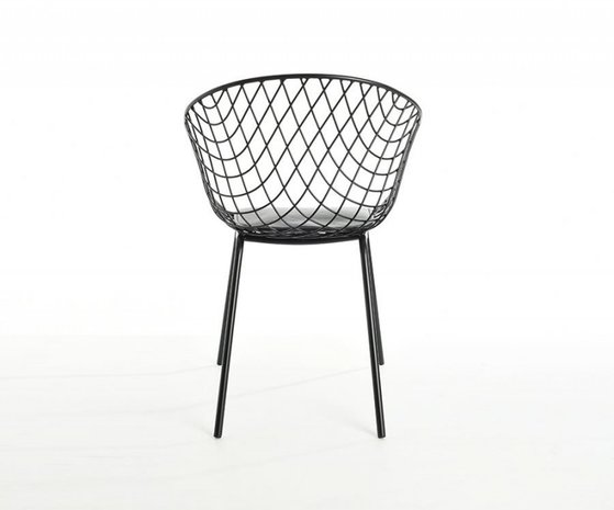  Wire Armchair zwart