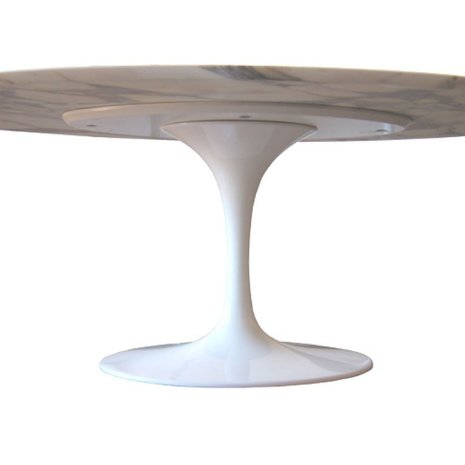 ovale tulip tafel 169x111 carrara marble