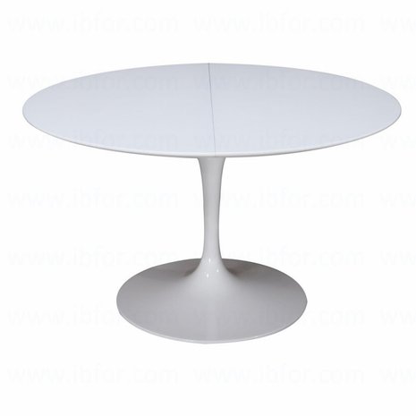 Uitschuifbare Tulip tafel, rond-ovaal van Saarinen