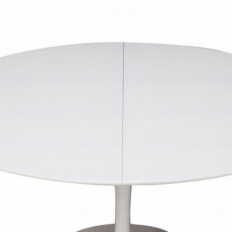 Uitschuifbare Tulip tafel, rond-ovaal van Saarinen