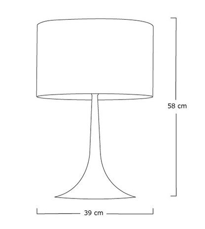 Tulip design tafellamp - zwart