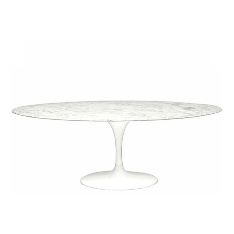 Saarinen Tulip tafel met Arabescato marmeren blad 244x137