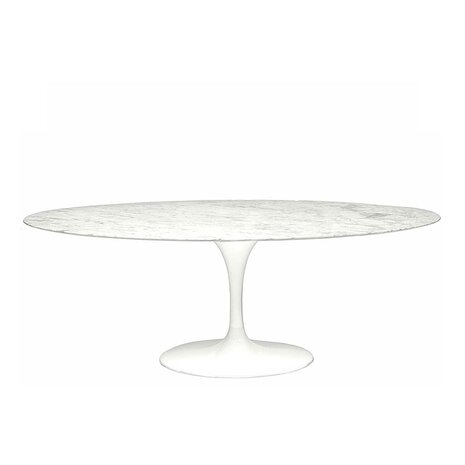 Saarinen Tulip tafel met Arabescato marmeren blad 244x137