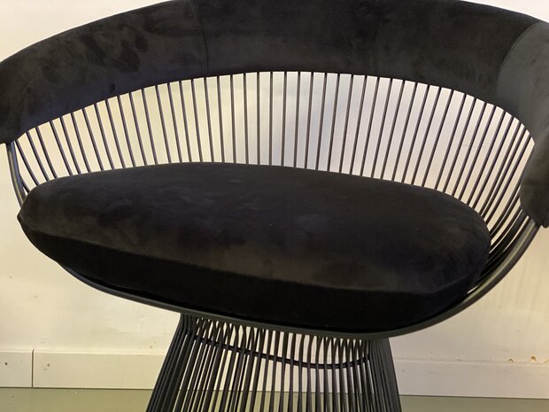 Laatste exemplaar: Vintage platner stoel zwart