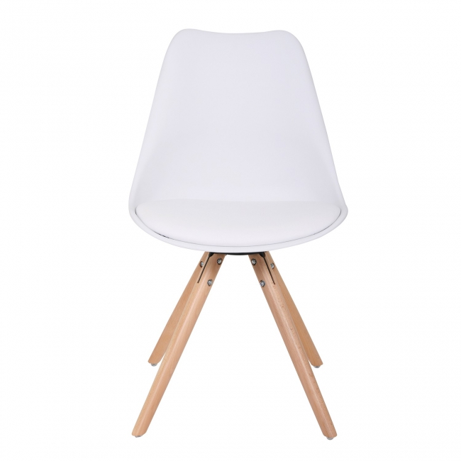 radar God meest Trendy eetkamer stoel met vast zitkussen en houten poten - Eigenwijs Design  - Saarinen Tulip specialist in ovale- en ronde eettafels