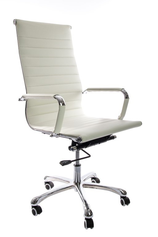 Tether Magnetisch esthetisch Design bureau stoel met hoge rugleuning, leer ,voor thuis of op kantoor -  Eigenwijs Design - Saarinen Tulip specialist in ovale- en ronde eettafels