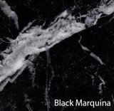 Saarinen Tulip tafel 235x121 zwart Marquinia marmeren blad_