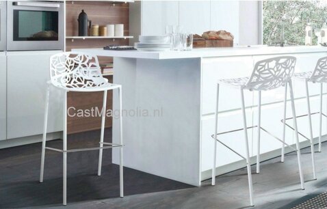 Cast Magnolia Barkruk Wit  Cast Magnolia Barkruk Wit