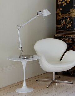 Saarinen Tulip bijzettafel Carrara marmer