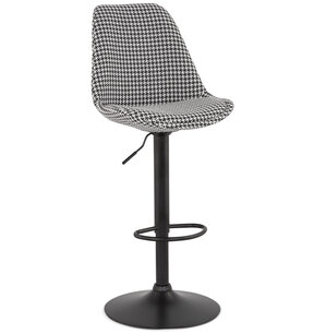 Barkruk Black-White Gestoffeerd Zwart Metalen poot Barkruk Black-White Gestoffeerd Zwart Metalen poot