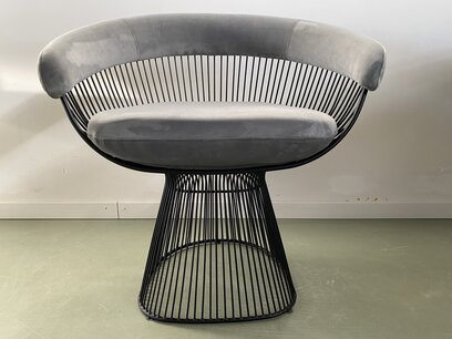 Laatste exemplaar: Vintage platner stoel grijs