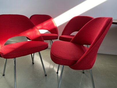 4 x Saarinen Vintage stoel model M 72 - Rood