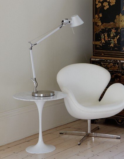 Saarinen Tulip bijzettafel Carrara marmer