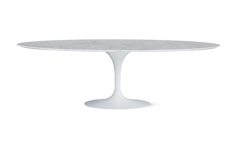 Saarinen Tulip tafel 235x121 Carrara marmeren blad